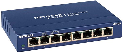Netgear switch gigabit 8 poorts POE verhuur Router switch netwerk it ict wireless wifi verhuur switch ethernet internet 